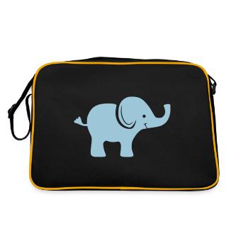 Bébé éléphant - Sac Retro - noir/or - Dos
