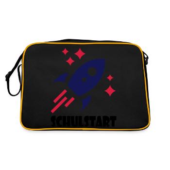 Schulstart - Retro Tasche - Schwarz/Gold - Hinten