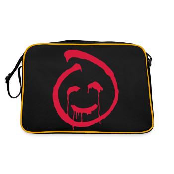 Red John smiley symbol - Retro Bag - black/gold - Back