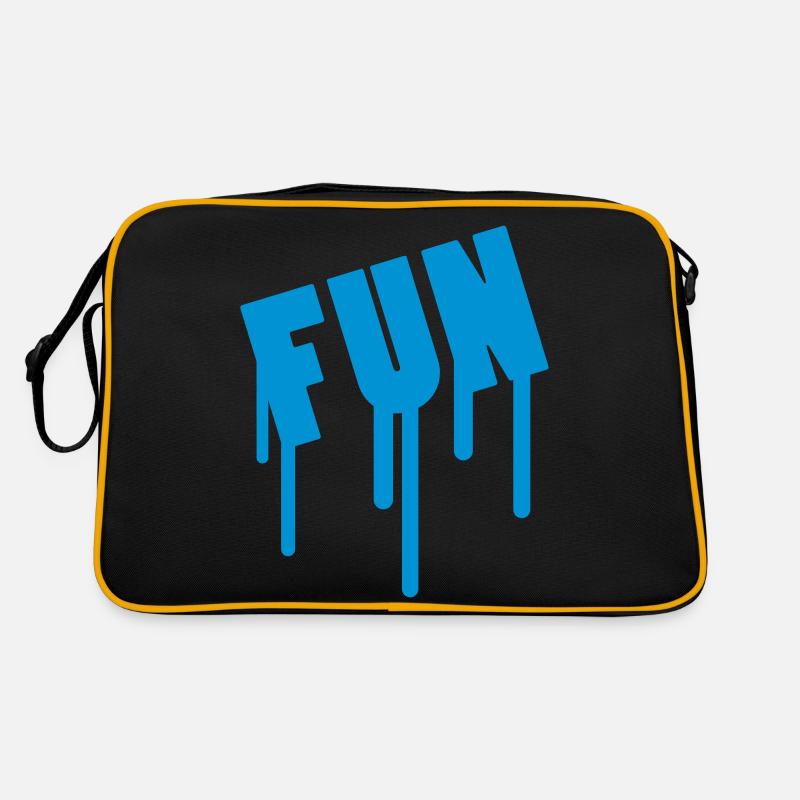 Fun - Retro Tasche - Schwarz/Gold