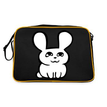 lapin bébé trop mignon - Sac Retro - noir/or - Dos
