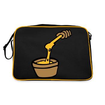 aligot fromage fondue cuisine française Cantal - Sac Retro - noir/or - Dos