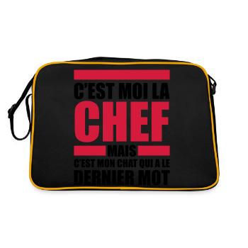 c'est moi le chef mon chat le dernier mot - Sac Retro - noir/or - Dos
