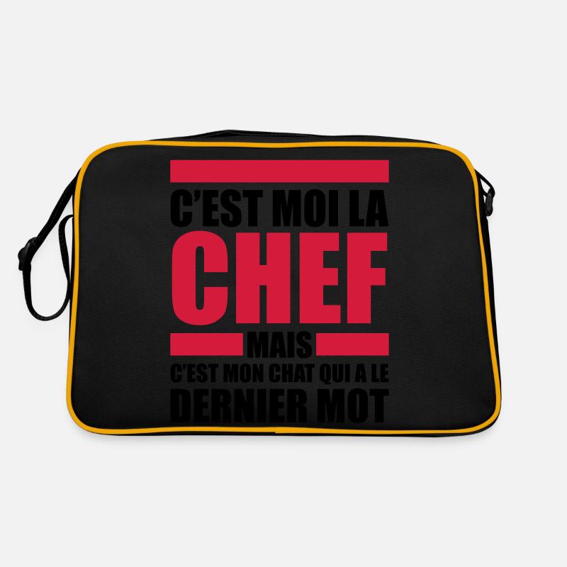 c'est moi le chef mon chat le dernier mot Sac Retro