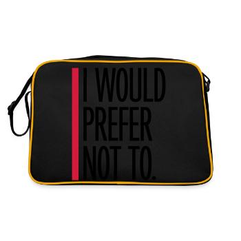 I prefer not to - Retro Bag - black/gold - Back