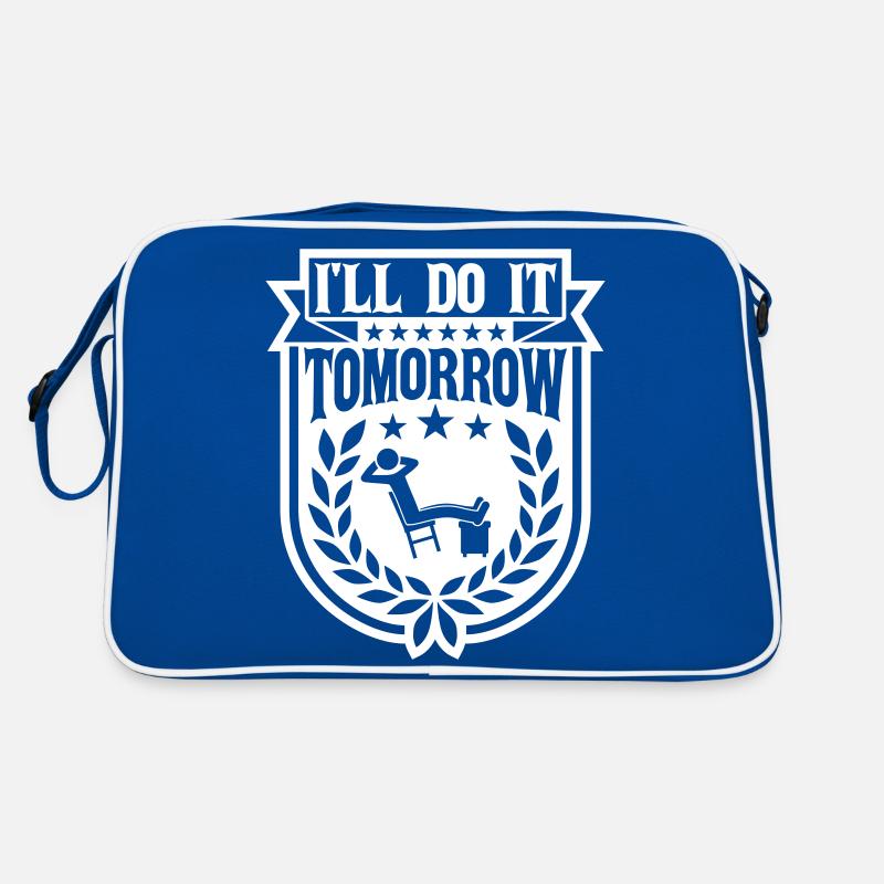 do it tomorrow Zitat Retro Tasche