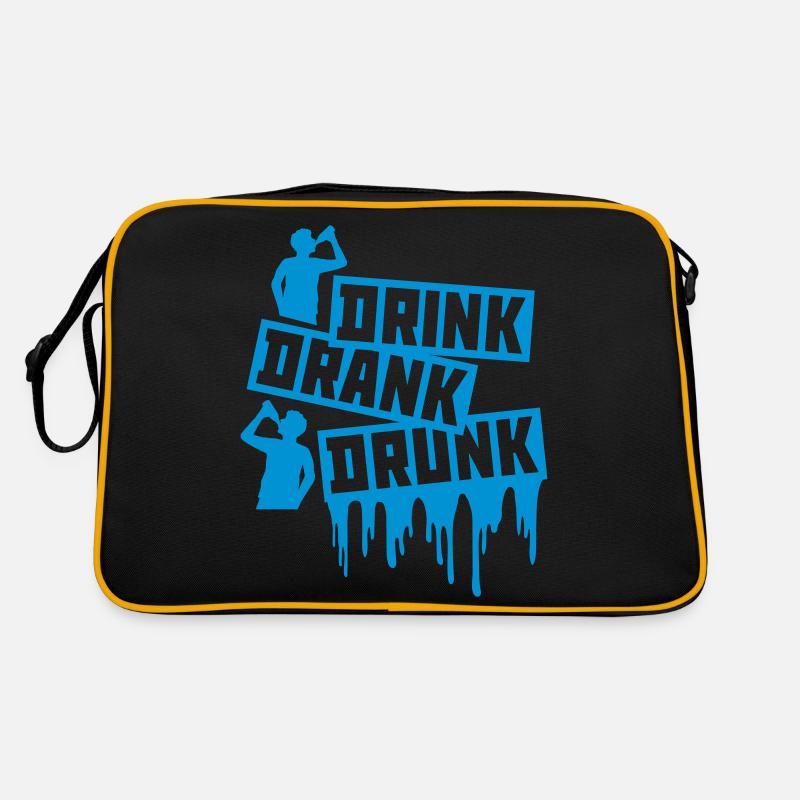 drink drank drunk quote Retro Bag