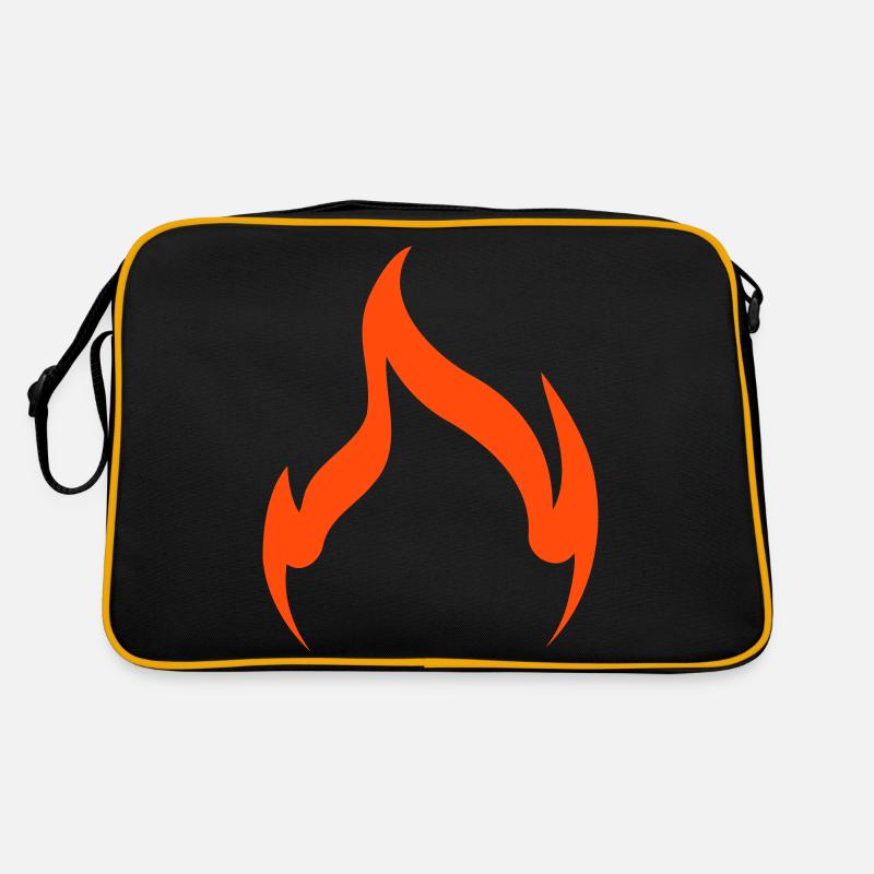 Fire Flame Outline Simple Retro Bag