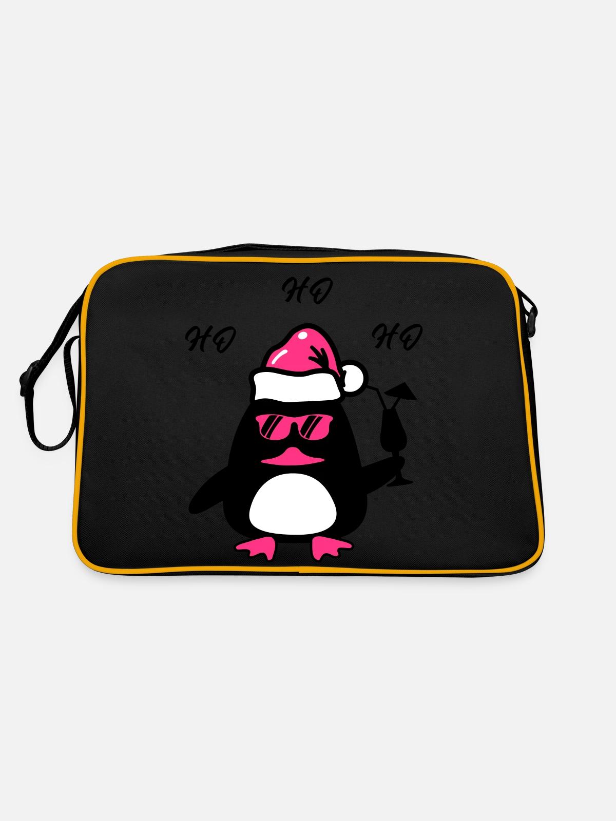 Beach Duck Christmas - Retro Bag - black/gold - Back