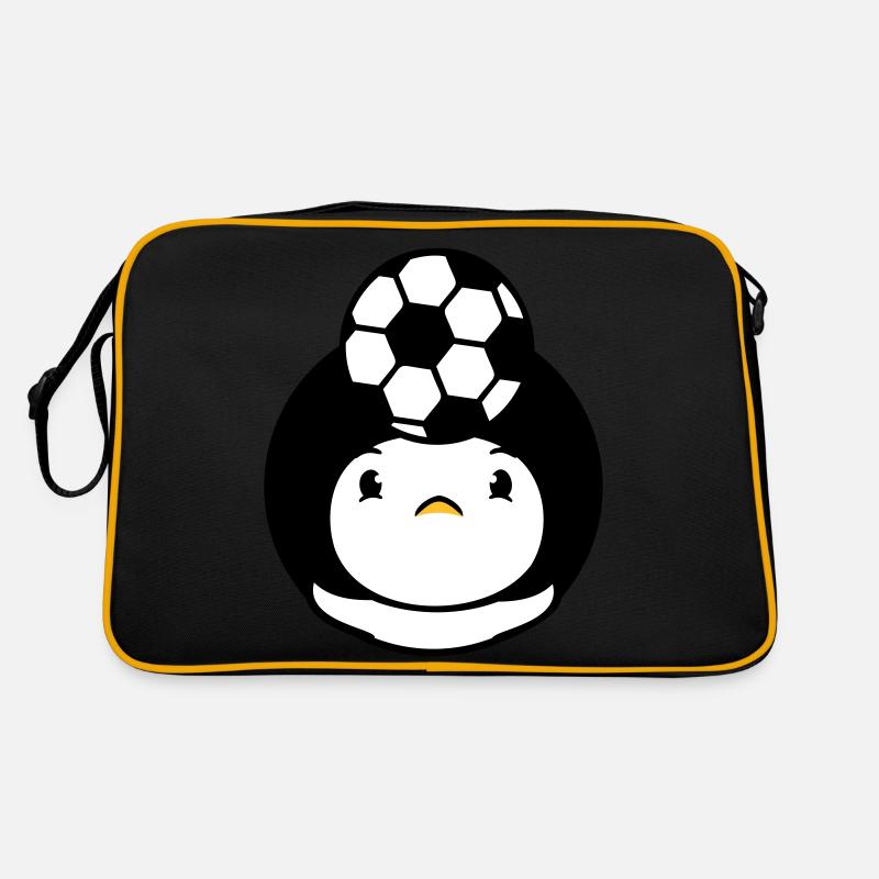 Duck Playing Soccer Header Ball Balancing Head Retro Bag