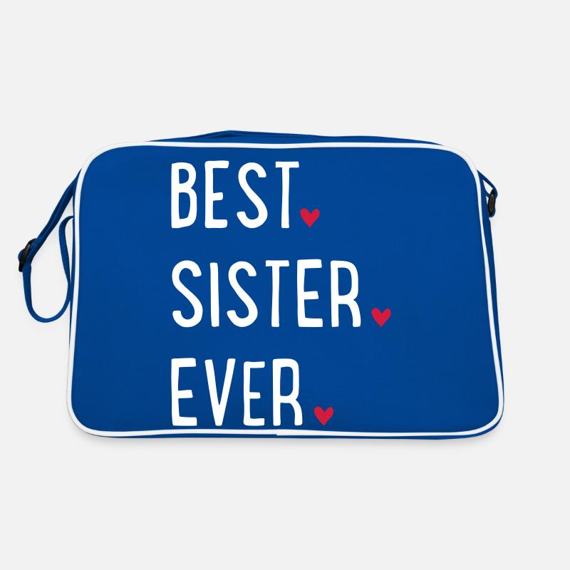 Beste Schwester der Welt Retro Tasche