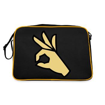 Prima - Retro Tasche - Schwarz/Gold - Hinten
