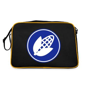 Mais symbol - Retro Tasche - Schwarz/Gold - Hinten