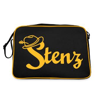 stenz gelb - Retro Tasche - Schwarz/Gold - Hinten
