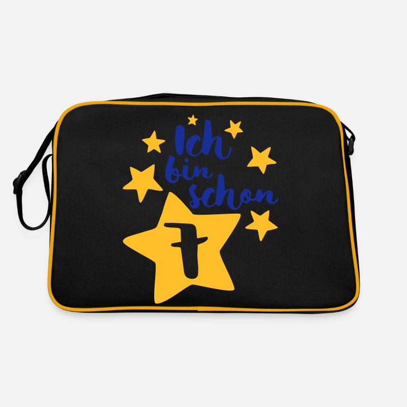 Ich bin schon Sieben! Retro Tasche