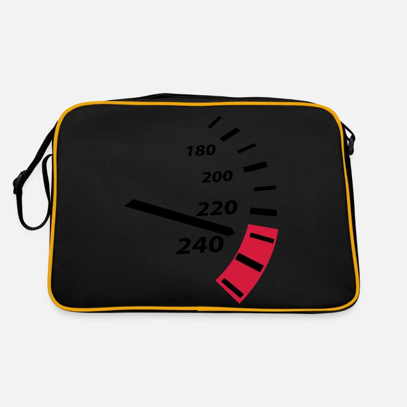 tacho, speed, km h Retro Tasche