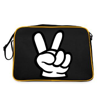 sieg - Retro Tasche - Schwarz/Gold - Hinten