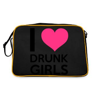 I Love Drunk Girls - Sac Retro - noir/or - Dos