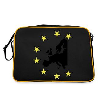 europa - Retro Tasche - Schwarz/Gold - Hinten