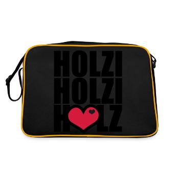 Ich und mein Holz - Retro Bag - black/gold - Back