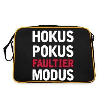 Hocus Pocus Sloth Mode Say Lazy Laziness - Retro Bag - black/gold - Back