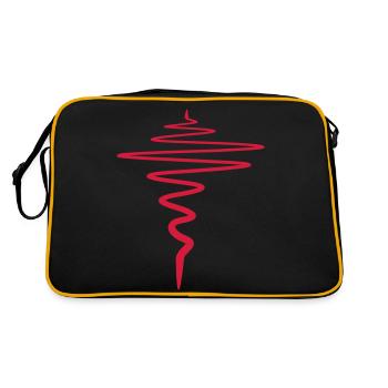 Frequency Pulse Heartbeat Display - Retro Bag - black/gold - Back