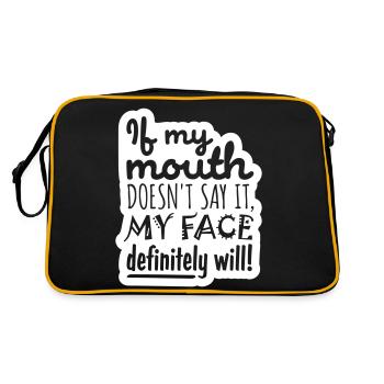 Mon visage le fera certainement - Sac Retro - noir/or - Dos