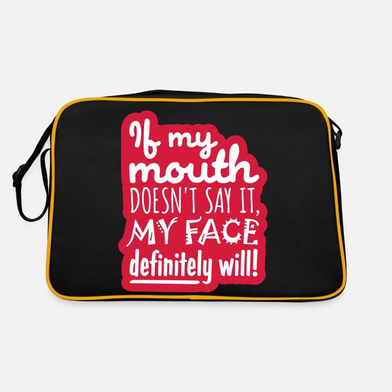 my face definitely will Retro Tasche