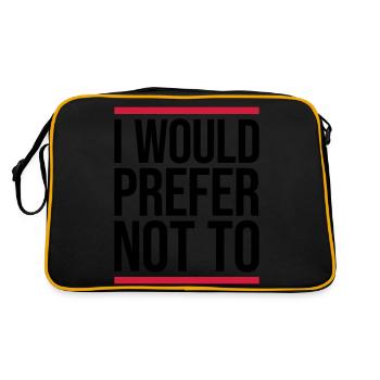I prefer not to - Retro Bag - black/gold - Back
