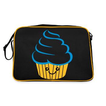 Cupcake Drôle - Sac Retro - noir/or - Dos