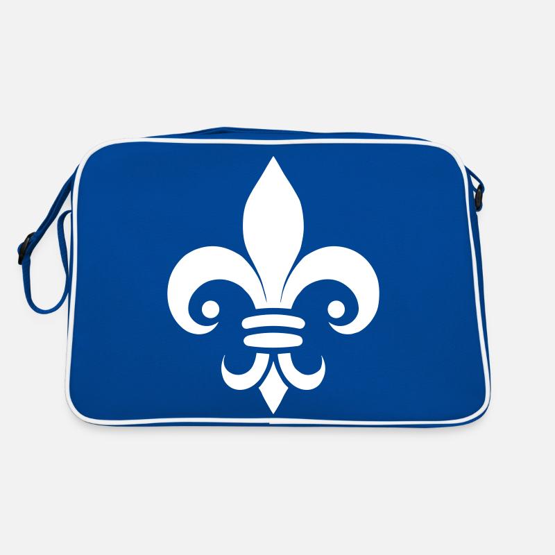 Schlichtes Fleur de lys Design Retro Tasche