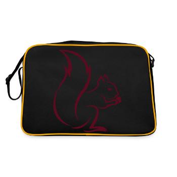 Squirrel - Retro Bag - black/gold - Back