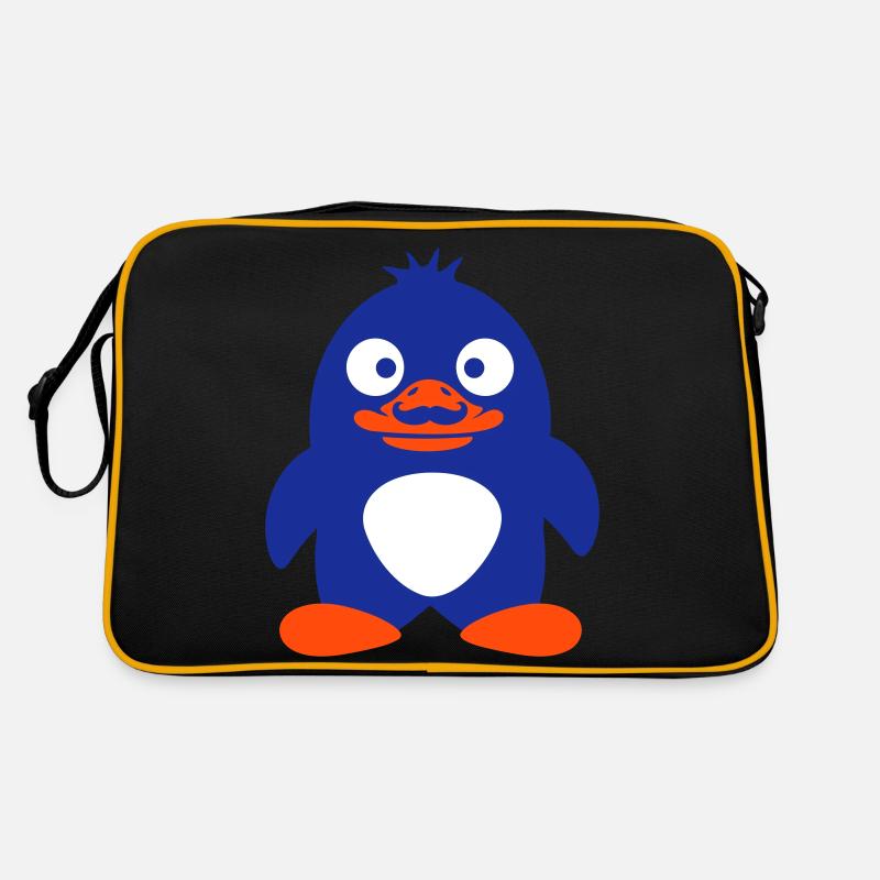 Pinguin Schnurrbart Sir Mr. Herr Mustache Bart Retro Tasche