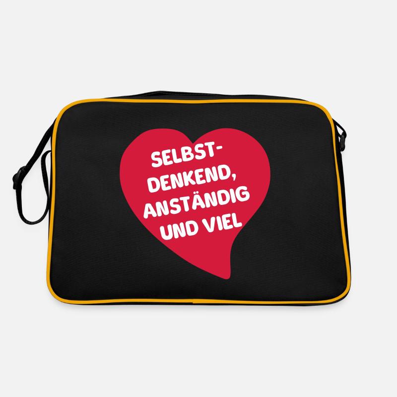 selbstdenkend anständig Retro Tasche