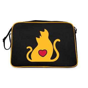 Chats amoureux / Chats amoureux / - Sac Retro - noir/or - Dos