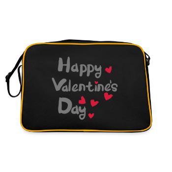 Happy valentine s day a-2 - Retro Bag - black/gold - Back