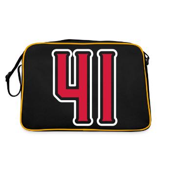 41 number symbol - Retro Bag - black/gold - Back