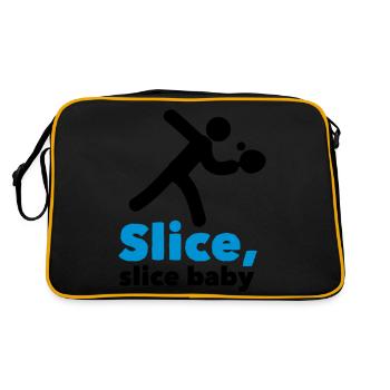 table tennis: slice, slice baby - Retro Tasche - Schwarz/Gold - Hinten