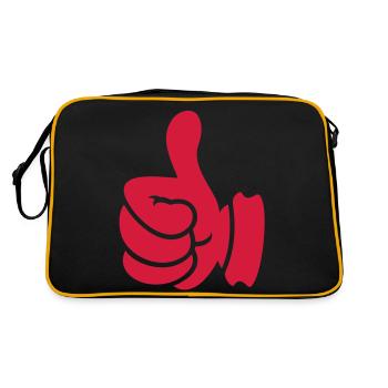 Pouces vers le haut / thumbs up (1c) - Sac Retro - noir/or - Dos