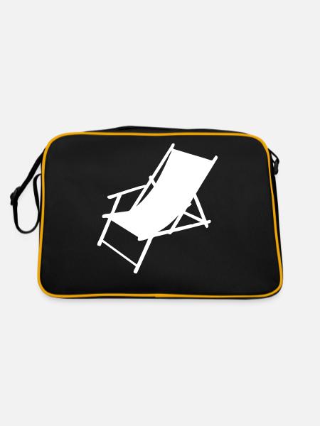 deck chair - Retro Bag - black/gold - Back