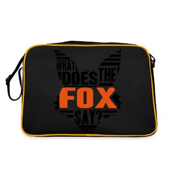 Cool What Does The Fox Say Logo - Sac Retro - noir/or - Dos