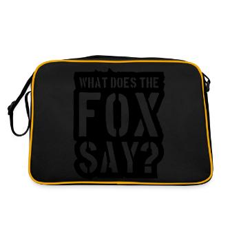 What Does The Fox Say Stamp Logo - Sac Retro - noir/or - Dos