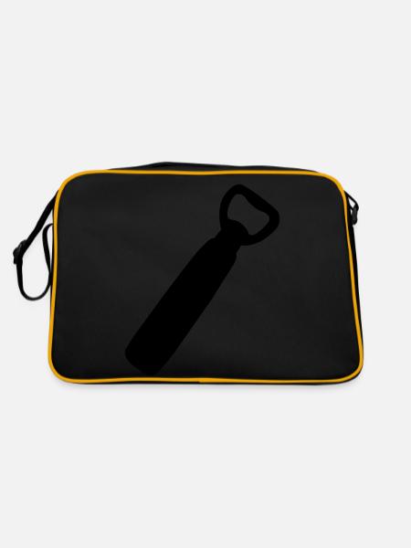 flaschenoefffner - Retro Tasche - Schwarz/Gold - Hinten