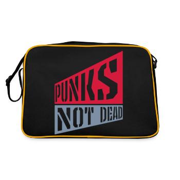 punks pas mort citation - Sac Retro - noir/or - Dos