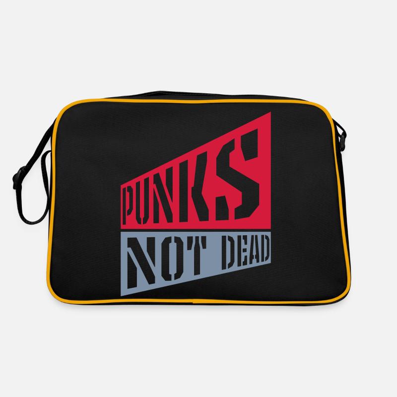 punks not dead Zitat Retro Tasche