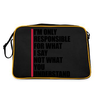 ce que je dis citation - Sac Retro - noir/or - Dos