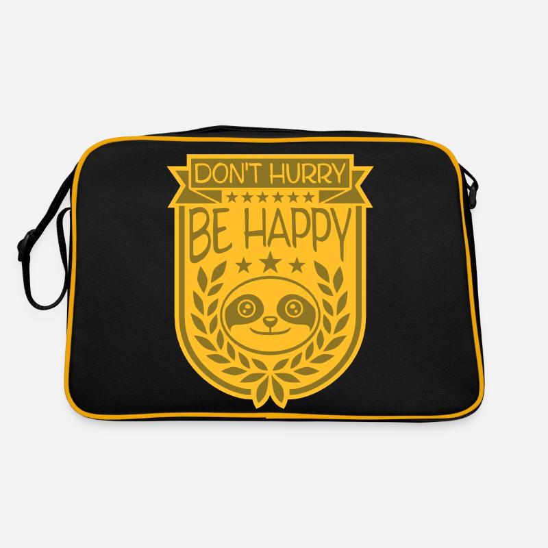 dont hurry be happy Retro Tasche