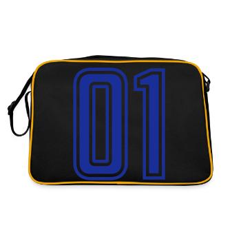 01 - Retro Tasche - Schwarz/Gold - Hinten