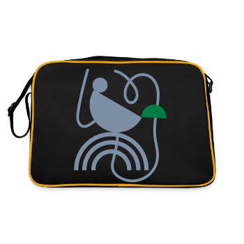 Conception abstraite - Sac Retro - noir/or - Dos