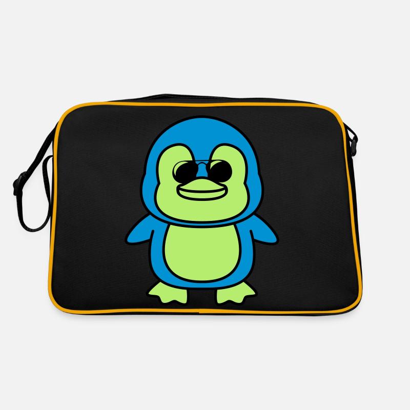 pinguin comic cool Retro Tasche